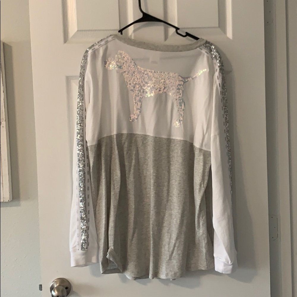 Victoria’s Secret Pink Long Sleeve Sequined Shirt